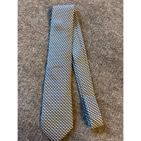Vineyard Vines Navy Printed Whale Silk Tie – Preowned - Picture 2 of 8